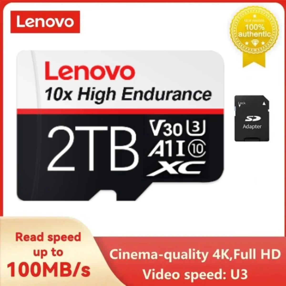 Lenovo 2TB Memory Card 128GB Class 10 V30 TF Card 1TB Mini SD Card 512GB High Speed Micro TF SD Card 256GB For Nintendo Switch