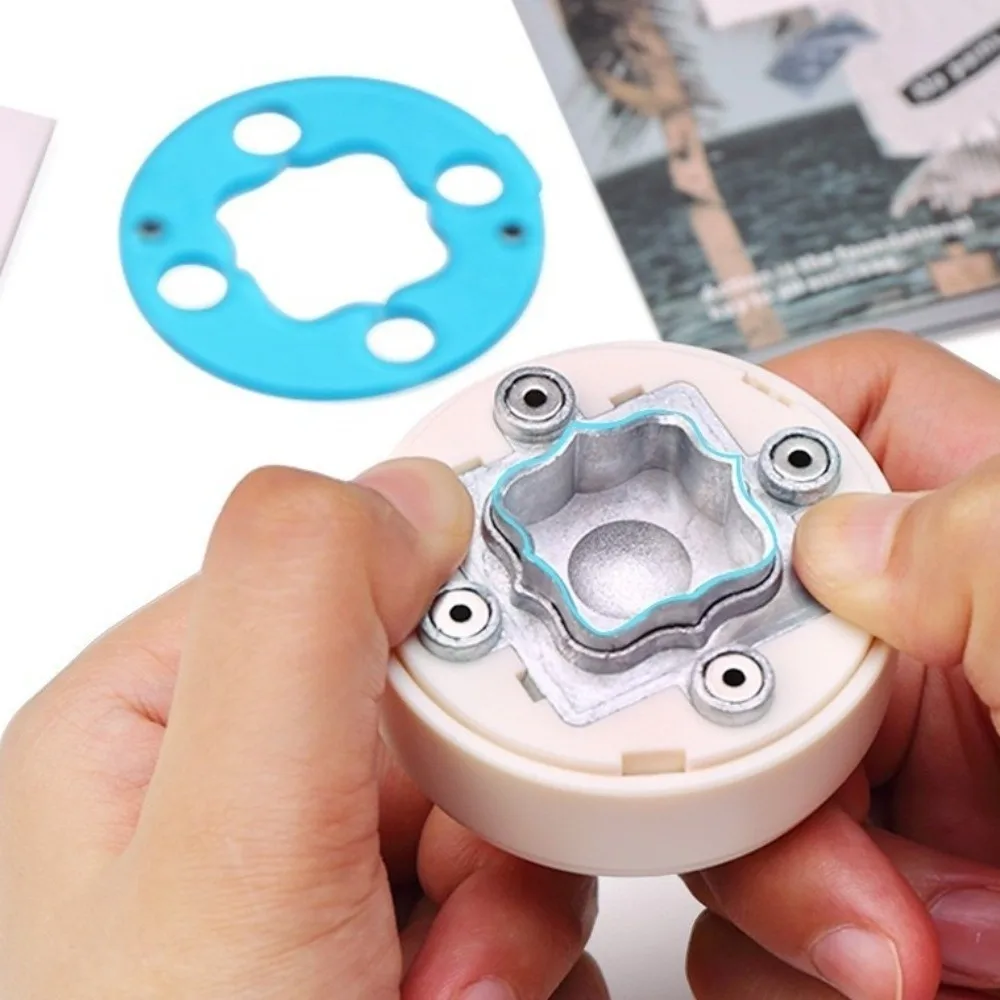 Handmade Magnetic Craft Hole Punch Precise Positioning Labor Saving DIY Embossing Punches Heart Creative DIY Paper Cut Puncher