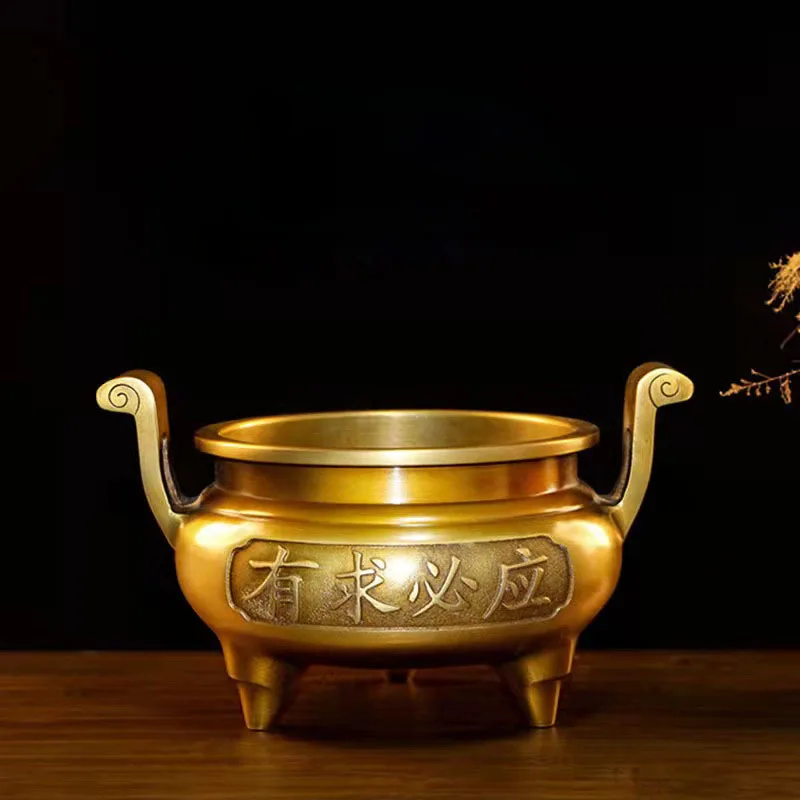 Large Vintage Xuan De Bronze for Home Indoor Worship, Buddha Hall Offering Incense Burner, Wholesale from Manufac