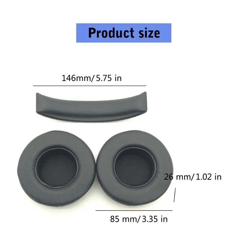 

Earpads Memory Sponge Ear Cushions Headband For HECATE G2BT Headphones