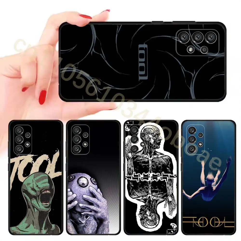 

T-Tool Band Phone Case For Samsung Galaxy A13,21s,22,31,32,52,53,71,80,A91 Soft Black Shell