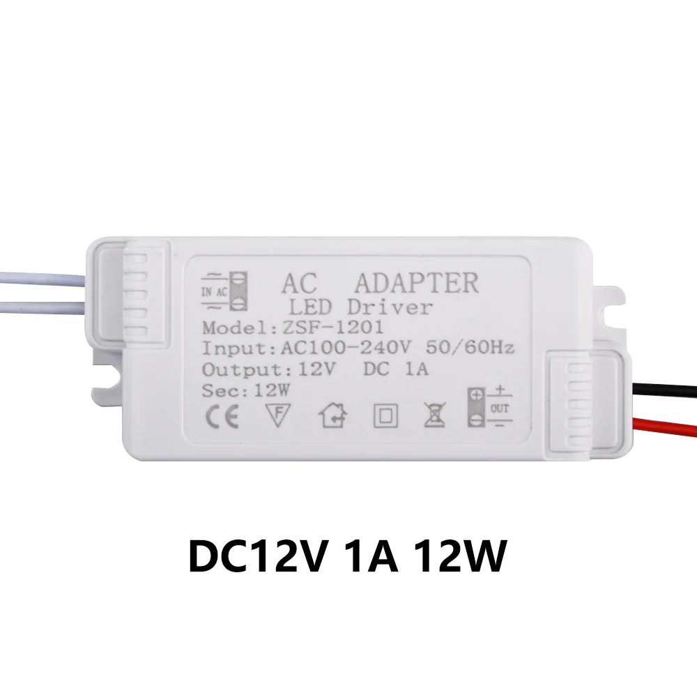 AC 100-240V To DC 12V LED Driver Lighting Transformer 6W 12W 18W