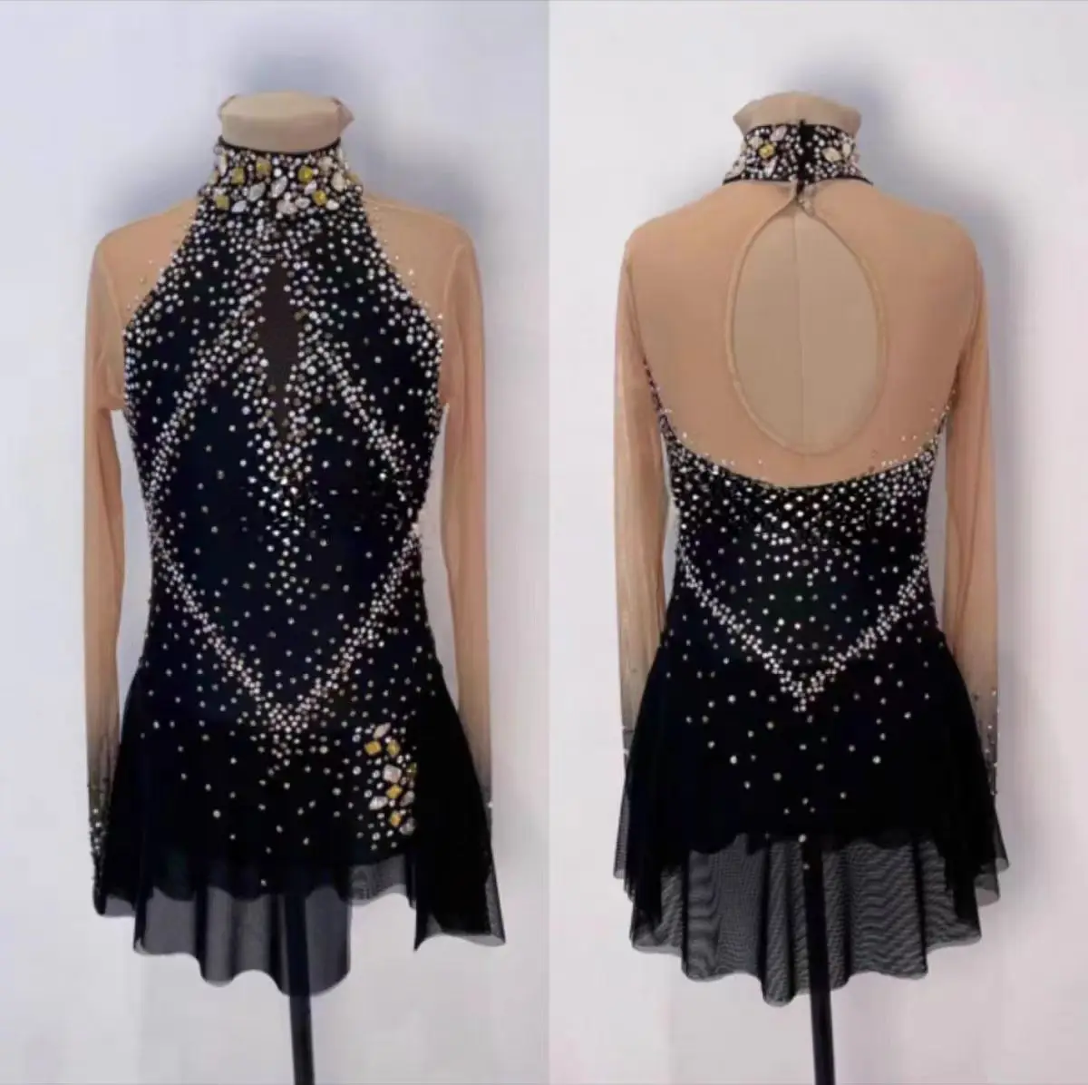 Shiny Black Top Quality Flat Back Non Hotfix Rhinestones Without Glue Nail Crystal Strass SS3 SS10 SS16 SS20 SS30 for Garment