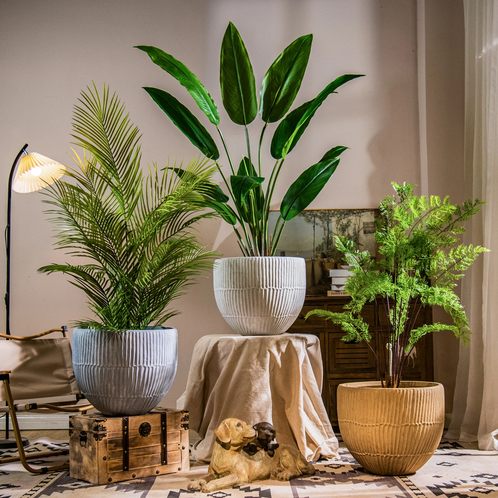 

Large-diameter Flower POTS Over 30 Extra-large Extra-large Green Plant Indoor Outdoor Decorative POTS Flower vase pot