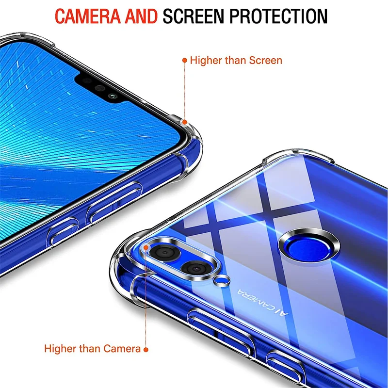 Soft Clear Case for Honor-8X Phone Cases Honor 8X Shockproof Silicone Cover Honor 8 X Case Huawei Honor 8X