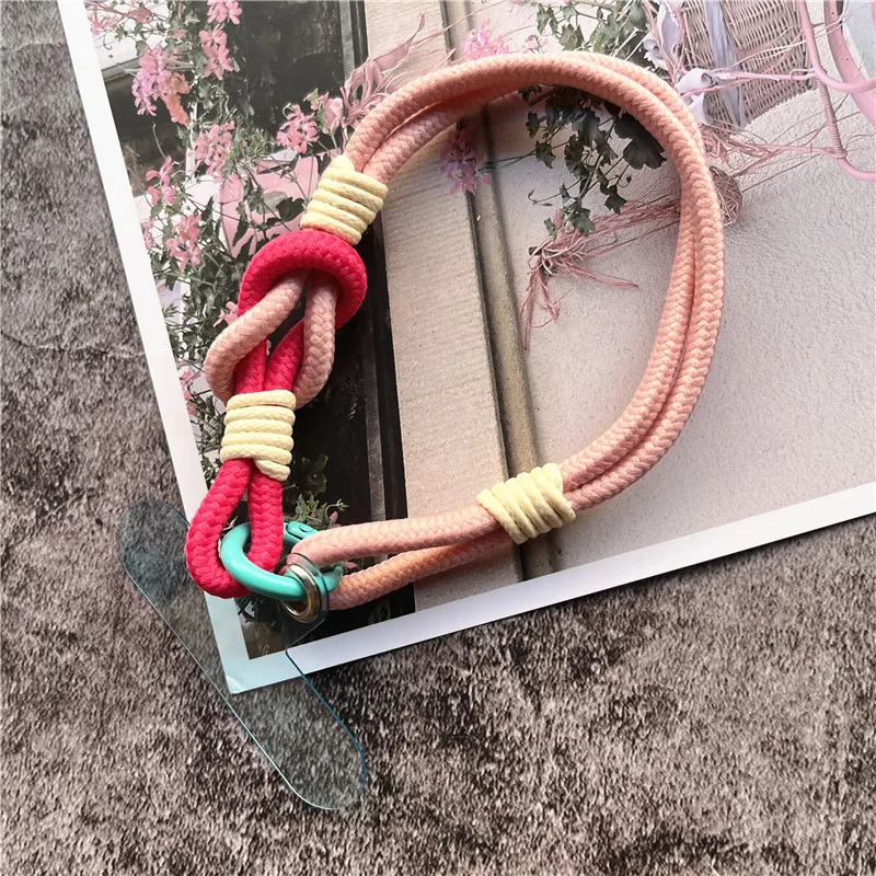 Luxury Cell Phone Charm Wrist Strap with Patch Key Lanyards