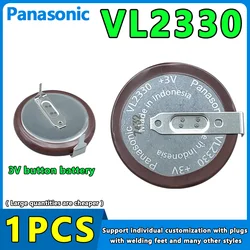 Panasonic 3V VL2330 ML2330 50mAh 180 Degrees Legs Rechargeable Lithium Battery For Watch BMW Car Key Electric Toy Clock Compute