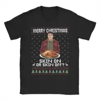 Charlie Hunnam como Ed Gein Feliz Navidad Piel o Piel Off Camisetas Ropa de algodón unisex Ropa de calle Cuello redondo Manga corta