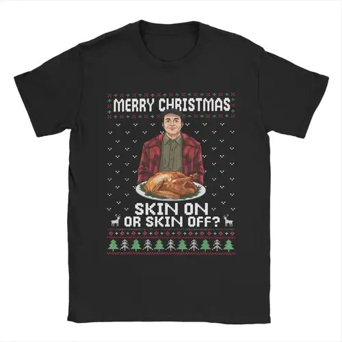 Charlie Hunnam como Ed Gein Feliz Navidad Piel o Piel Off Camisetas Ropa de algodón unisex Ropa de calle Cuello redondo Manga corta