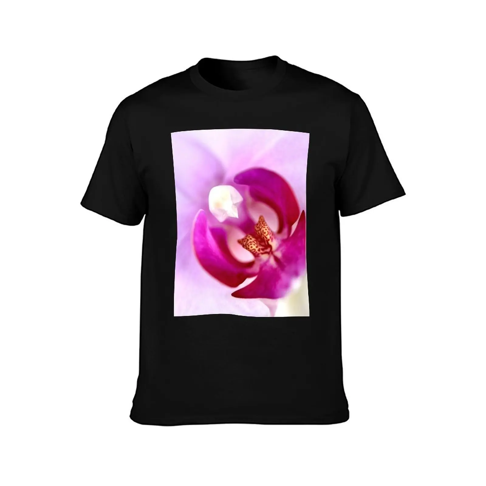 Pink Moth Orchid Center SQ T-Shirt Aesthetic clothing vintage clothes shirts graphic tee men