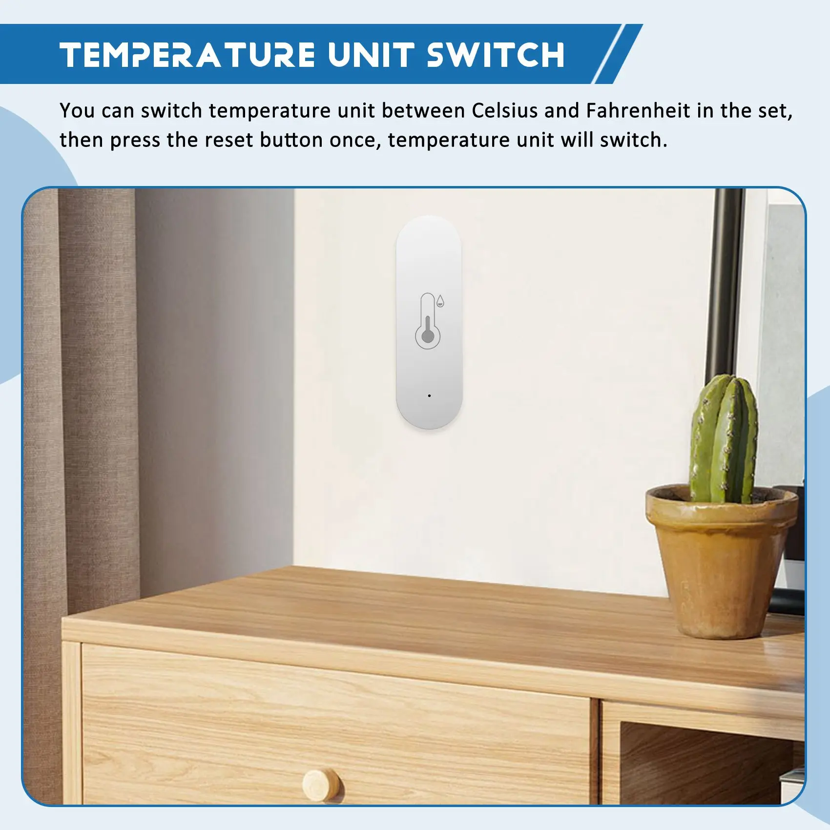

【SURPISE】6X Sensor Wireless Connectivity User-Friendly App Smart Wifi Temperature And Humidity Sensor For Home Iot Device