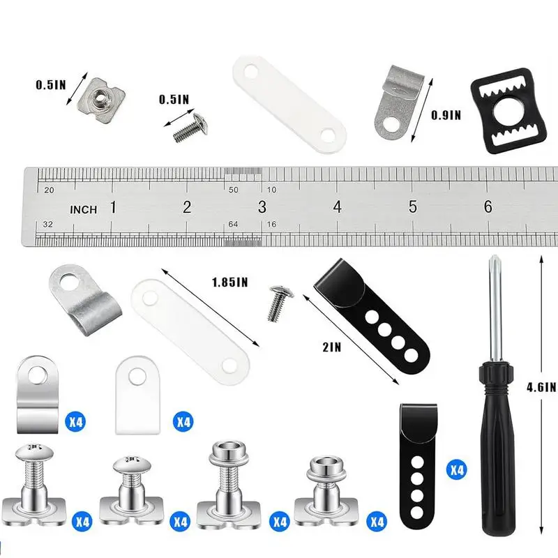 축구 하드웨어 키트 스테인리스 스틸 수리 키트, 바이저 클립 스크루드라이버 및 스포츠 용품, 다중 교체 부품