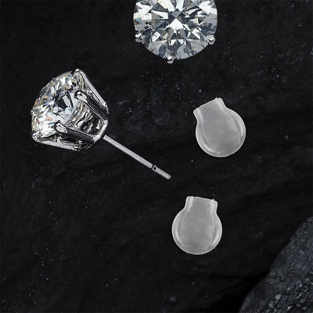 

20pcs Silicone Earring Pads For Droopy Ears Clear Anti-Pain Cushions Soft Clip-On Backs For Heavy Earrings Ear Protection