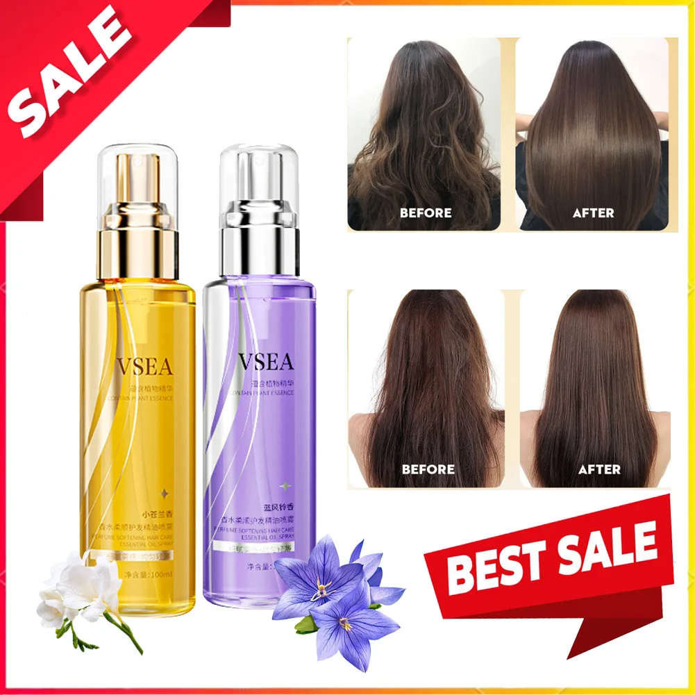 

Fragrance Hair Care Essential Oil Spray,Long-lasting Soft Flexibility Nourishing Hair Care Shiny Oil Spray For Dry Frizzy Hair