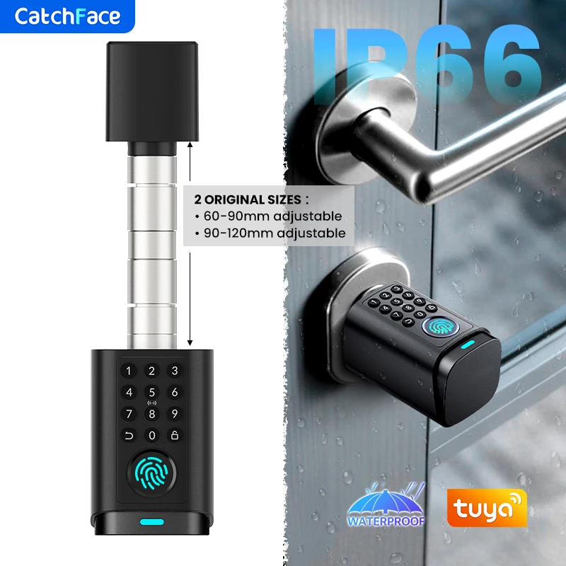 Image of IP66 Wasserdichtes 2026 Premium Smart Lock TUYA APP Fingerabdruck-Passwort Digitales RFID-Karten-Zylinder Smart Türschloss