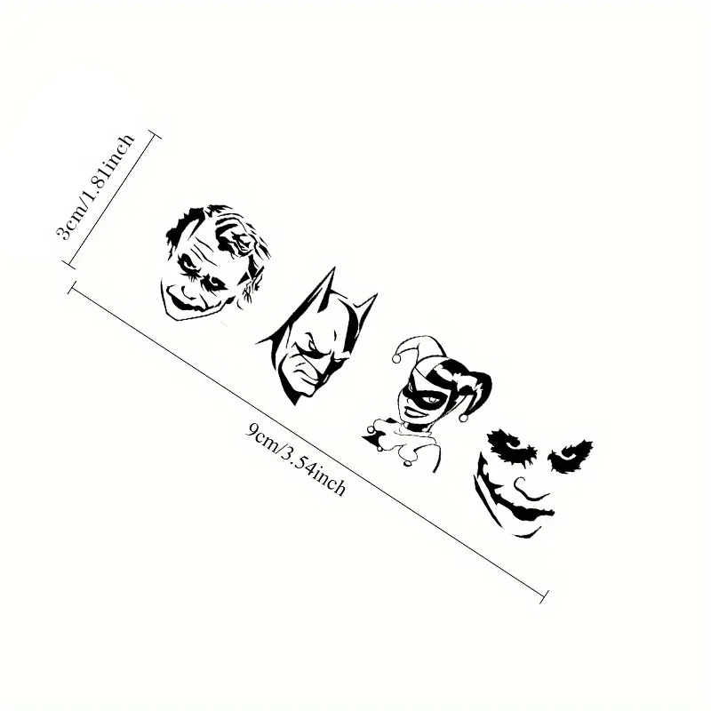 Calcomanías para espejo retrovisor estilo dibujos animados, autoadhesivas, sin residuos, brillantes, para personalización de automóviles