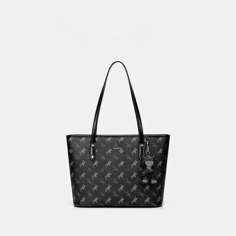 

Premium Solid Color Leather Tote - Spacious Work Bag With Vintage Charm And Modern Minimalist Designer Elements
