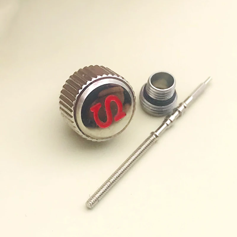 เคสใส่นาฬิกา Seiko SKX007 SRPD สลักลายสัญลักษณ์สีแดงสำหรับการเคลื่อนไหวของ nh36 nh35ประกอบด้วยก้านท่อรูปมงกุฎ