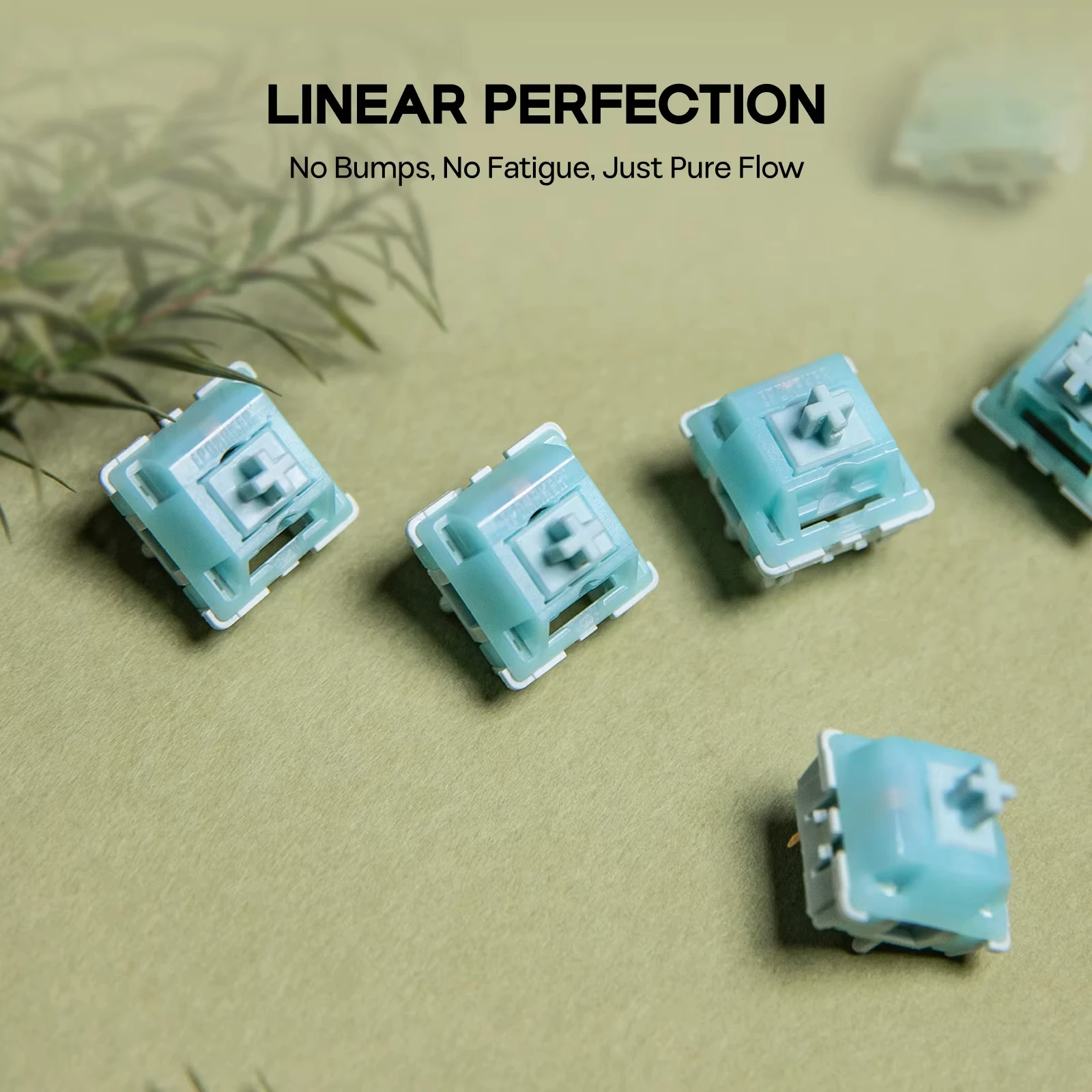 100 Pieces EPOMAKER Creamy Jade Linear Switch Set 5-Pin Pre-Lubed