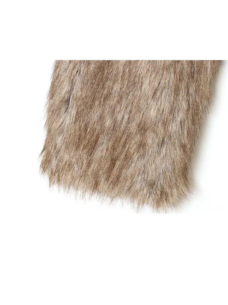 

HH Женская модная зимняя куртка с круглым вырезом и длинными рукавами, скрытая пряжка, эффект искусственного меха, короткая куртка, женское повседневное пальто в уличном стиле