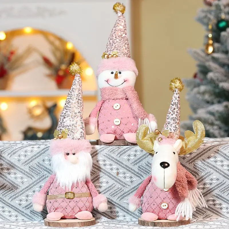 Christmas decorations Christmas Rudolph faceless doll Santa snowman elk doll ornament gift
