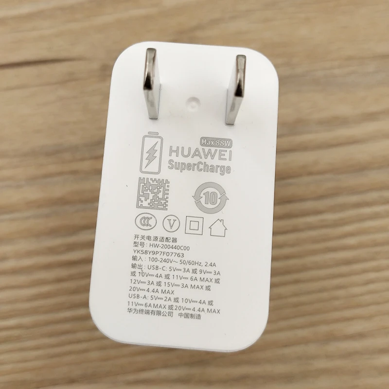 شاحن فائق السرعة Pro ، منفذ مزدوج ، محول طاقة USB C ، كابل 6A ، Mate 60 ، 50 ، RS ، X5 ، Nova 12 ، 88W ، أصلي