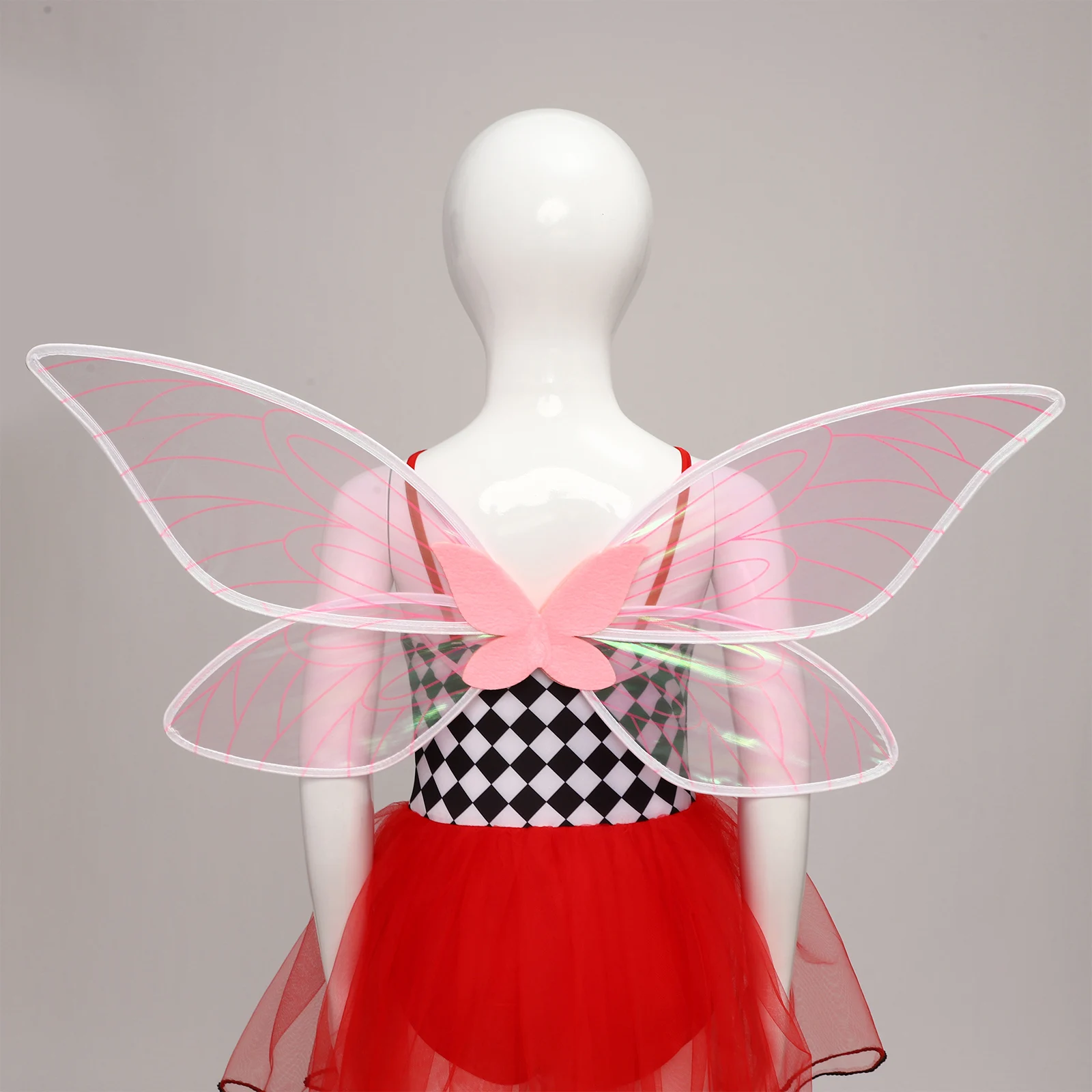 ผู้หญิงสาวผีเสื้อ Fairy ปีกเครื่องแต่งกาย Sparkle Princess Angel Wing สําหรับปาร์ตี้ฮาโลวีนโปรดปรานคอสเพลย์เครื่องแต่งกาย Props