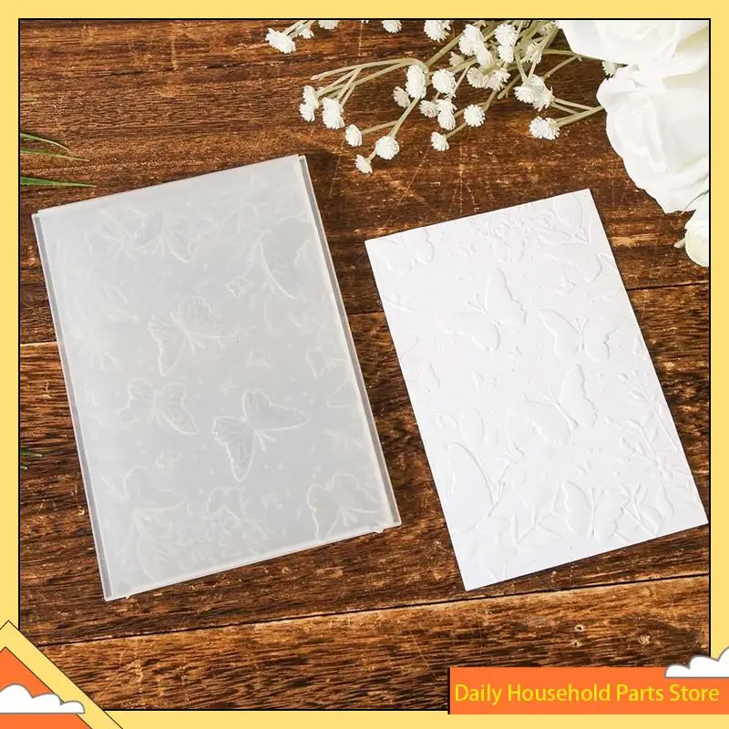 مجلد النقش ثلاثي الأبعاد، قالب النقش على شكل فراشة أوراق الزهور المزخرفة، لصنع البطاقات والحرف الورقية لسجل القصاصات!