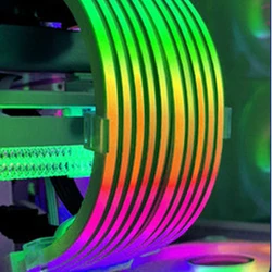 5V 3Pin RGB LED Light Strip 8/24PIN Motherboard Power Extension Cable Aura Sync Flexible LED Strip Light DIY Kit for Computer PC