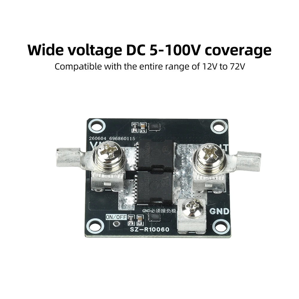 40A/60A Ideal Diode Module With No Grounding Required Prevents Reverse Polarity & Backfeed For Solar & Battery Systems
