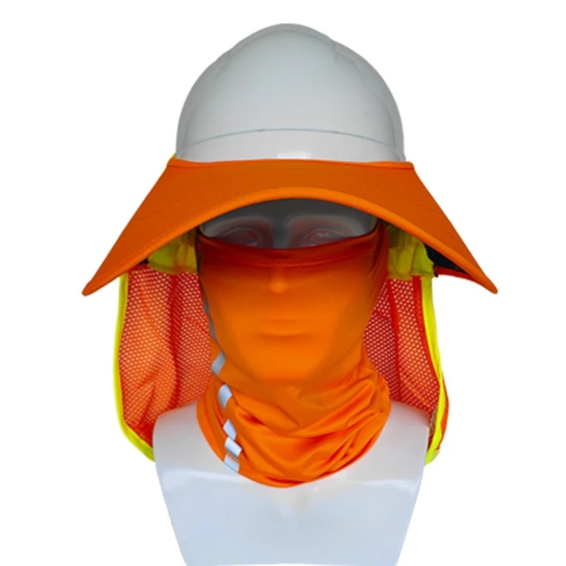 HardHat  Shade Mesh Sunshade with High Visibility Reflective Strip Breathable UVProtection Neck Shield for Hard Hats