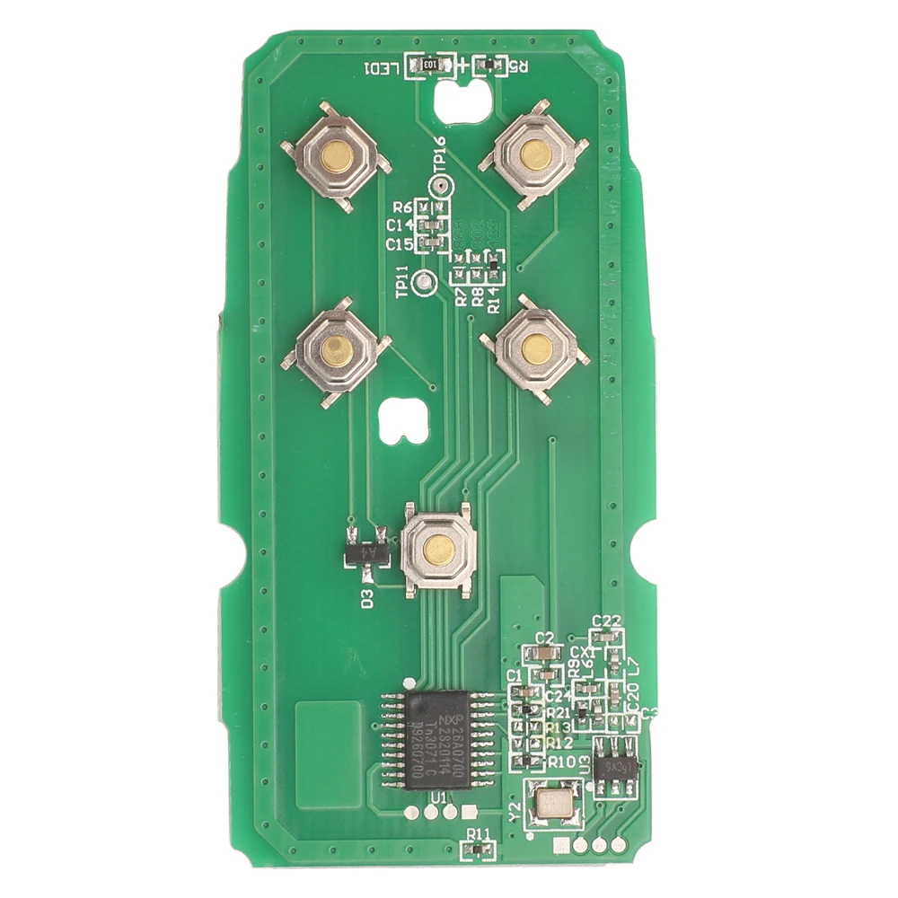 Jingyuqin 5 Taste Fernbedienung Schlüssel Smart Auto Schlüssel Fob 434 Mhz ID46 Chip Für Volvo XC60 S60 S60L V40 V60 S80 XC70 KYDZ ungeschnittene Klinge