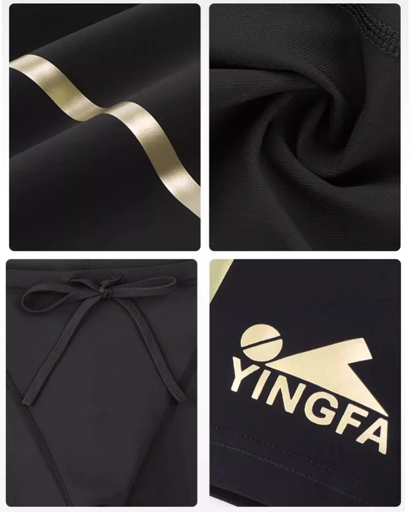 Yingfa Sharkskin Men Training Swimming Trunk Quick-Drying Anti-Chlorine Professional Fastskin Swimsuit Boardshort For Men
