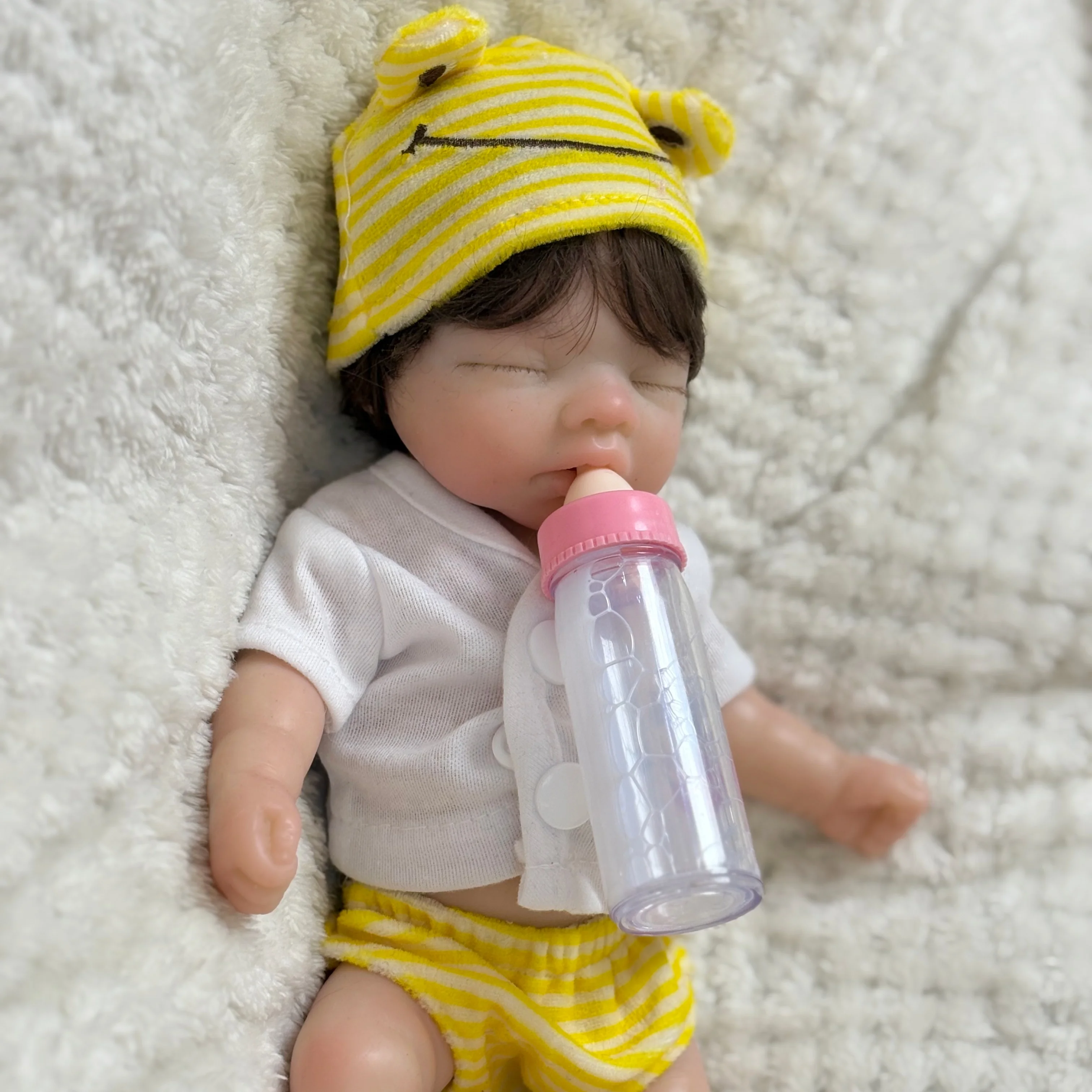 10 بوصة مفتوحة الفم والجذور الشعر الصلبة سيليكون بيبي تولد من جديد فتاة قابل للغسل سيليكون الوليد فتاة لمسة ناعمة تولد من جديد bebé de silicona