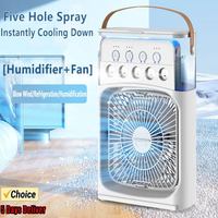 2025 New Cooling Fan 3in1 Household Air Conditioning Cooler Portable Small Fan with Humidifier and LED Nightlight Energy Saving