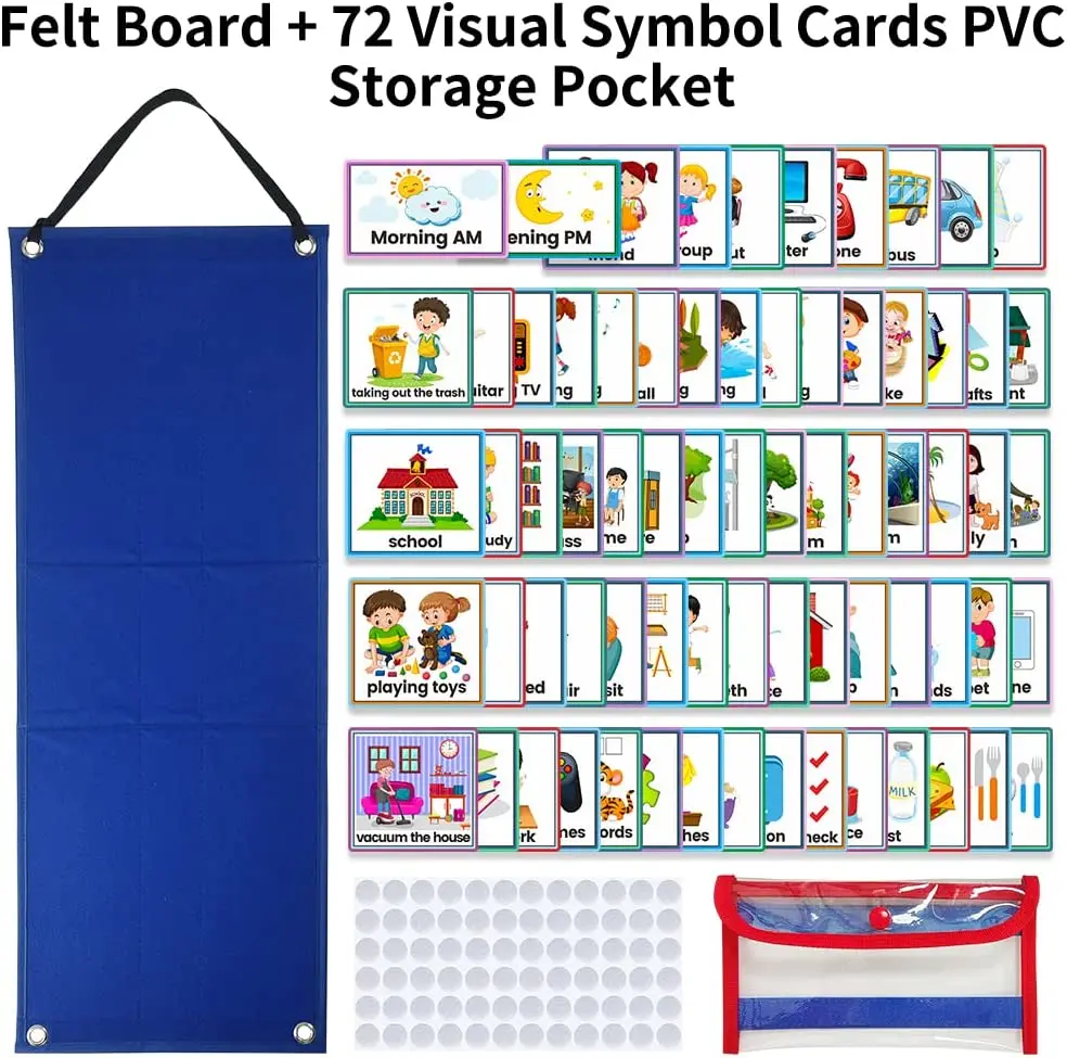 Children Visual Schedule Calendar Chart Autism Learning Materials Kids Visual Behavioral Tool Montessori Educational Toys For 3