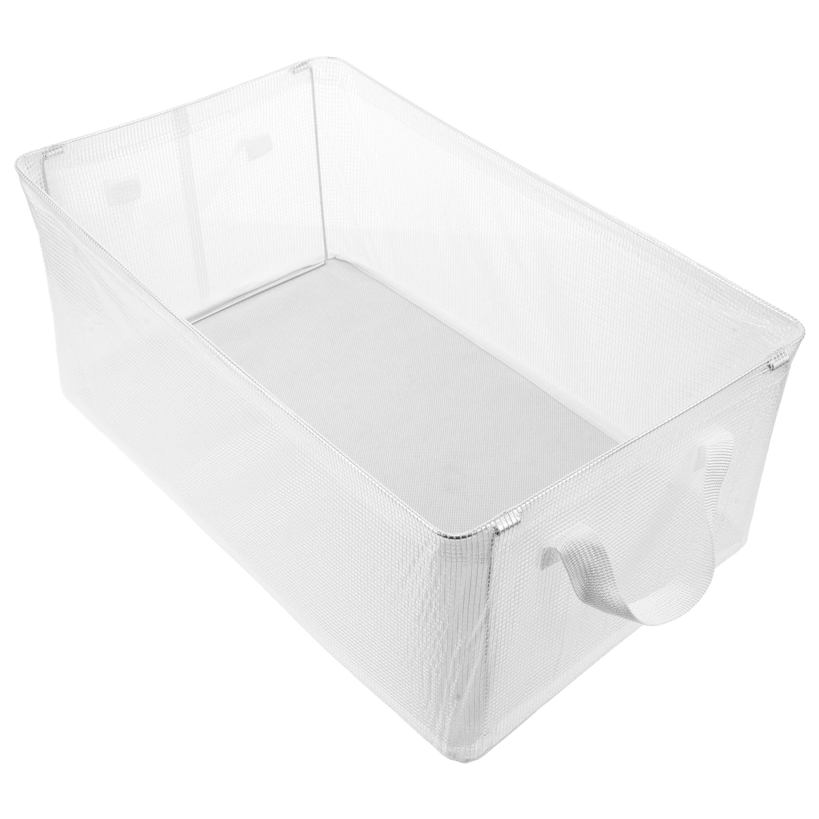 

Large Capacity Foldable Steel Frame PVC Storage Box 47x28x20cm Closet ganizer Transparent Clothes Pants Shoe Bins Shelves