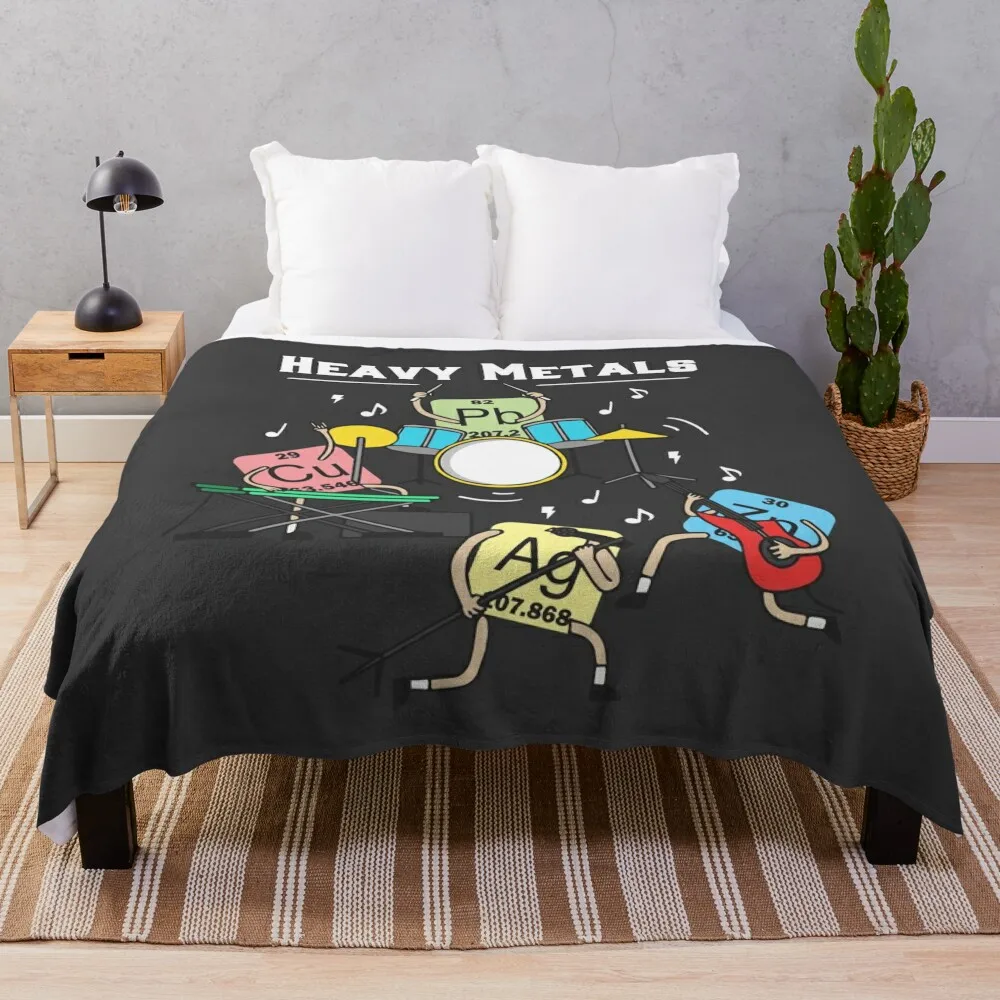 Heavy Metals Rock Chemistry Physics Periodic Table of Elements Throw Blanket manga For Sofa Baby Blanket Furry Blanket