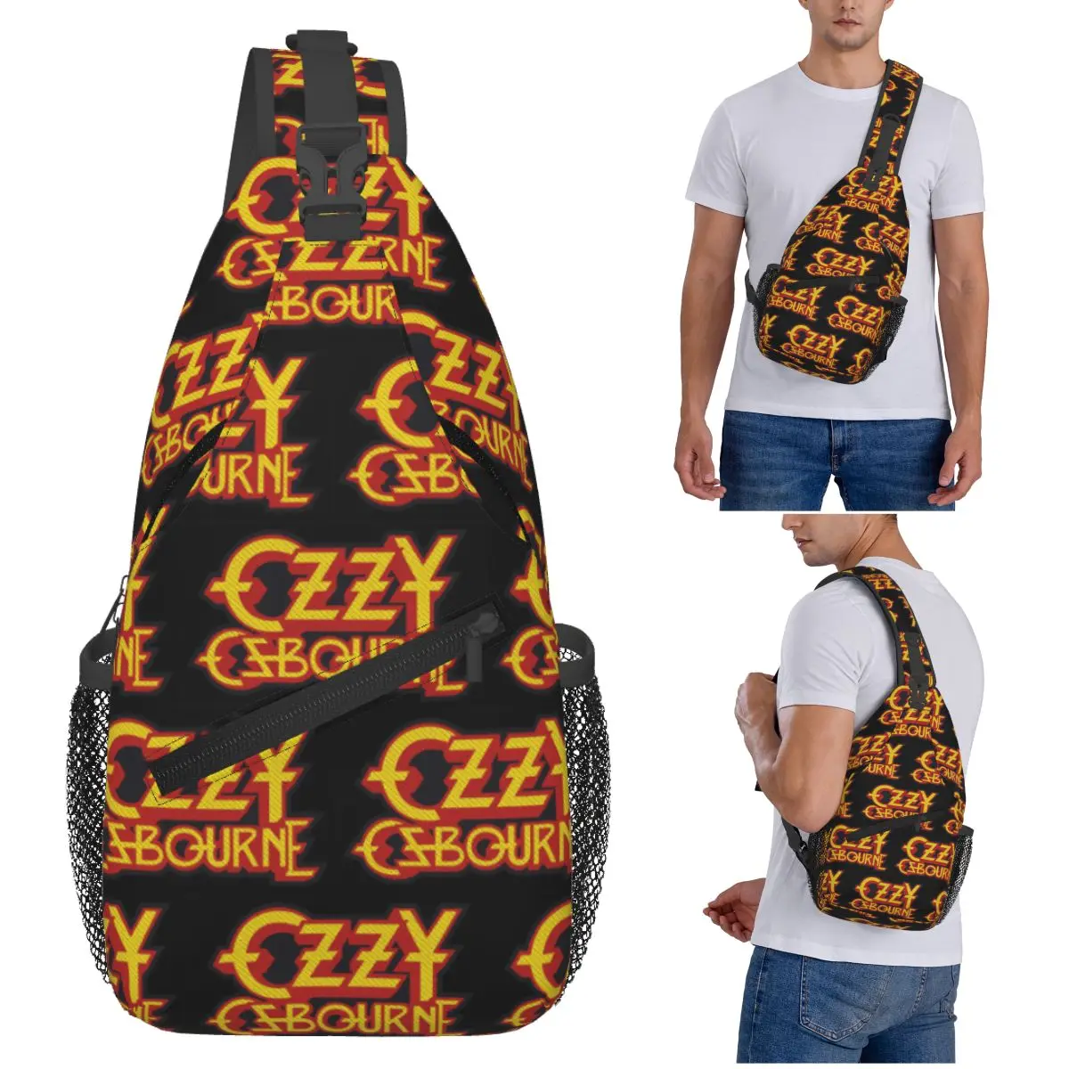 

Ozzy Osbourne Merch Prince Of Darkness нагрудная сумка мужской рюкзак через плечо на слинге нагрудная сумка дорожный походный рюкзак сумка на плечо