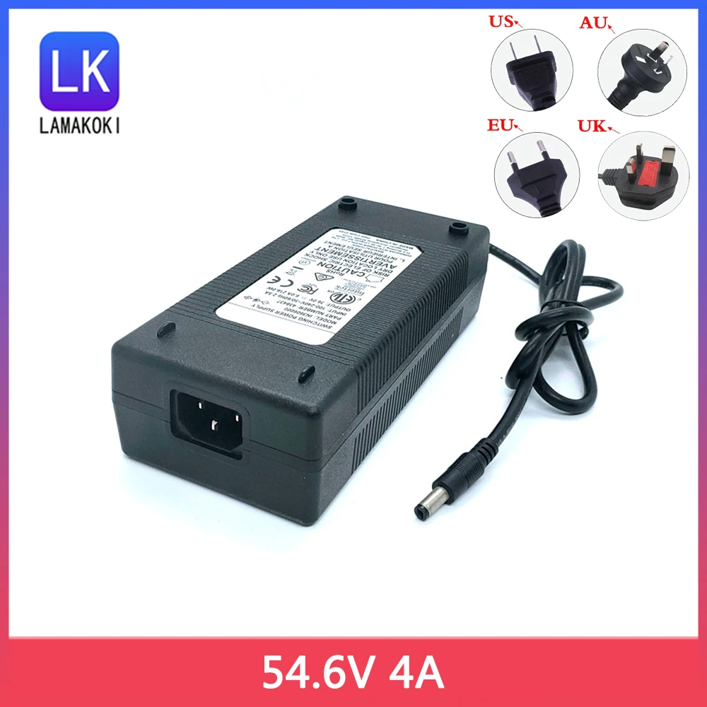 150W 54.6V 4A Charger For 48V 2A Battery Charger DC/XLR/GX16 Socket/connector For 48V 13S E-bike Lithium Battery