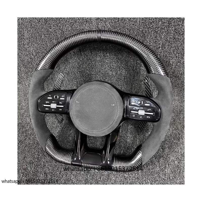 Для Mercedes Benz W212 W203 W205 W222 W213 Cls Gle Glc 43 E63 E53 C63 AMG кожаный руль на заказ автомобильные аксессуары