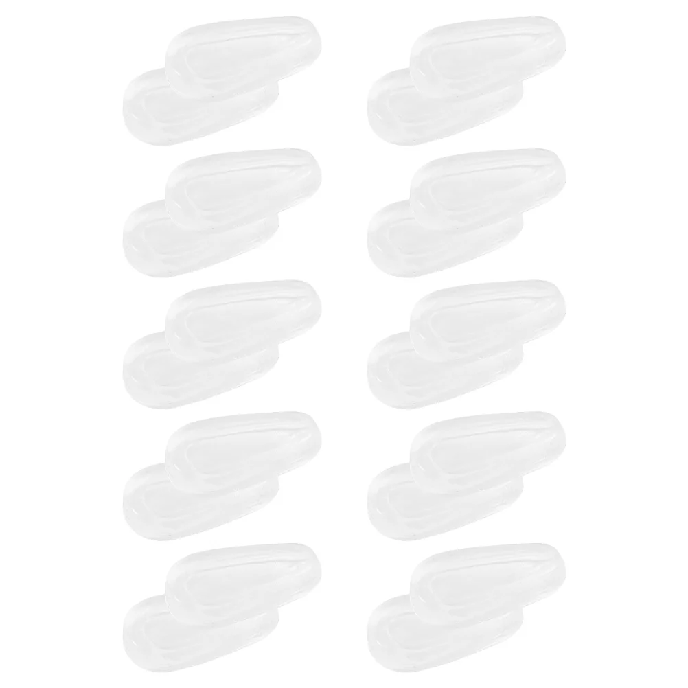 10 Pairs Glasses Nose Pads Replacement Eyeglass Supplies Silicone Skin-friendly Grips Silica Gel