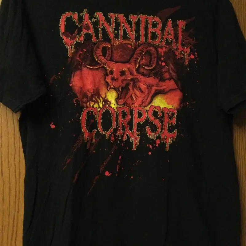Cannibal Corpse  Black Shirt  L  Anvil  Pinhole At Lower Front