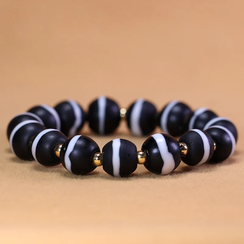 5A Grade Natural Tibetan Incense Ash-Colored Glazed , -Strand Bracelet With A Single Row Of Beads, Approximately 12X1