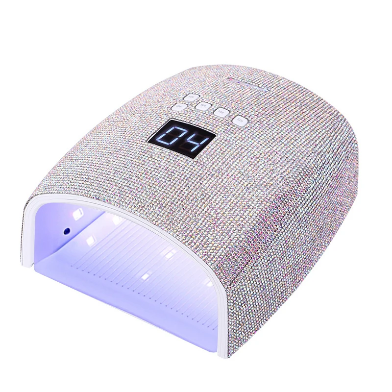 Professional Rechargeable Cordless 66W UV LED Lamp light for Gel Polish Auto Sensor for Fingernail Toenail Salon with Diamonds