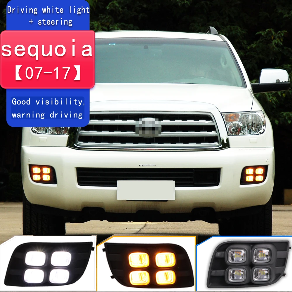 

2 шт. для Toyota Sequoia 2007-2017 двухцветные поворотные огни дневные ходовые огни противотуманные фары сигнальные огни