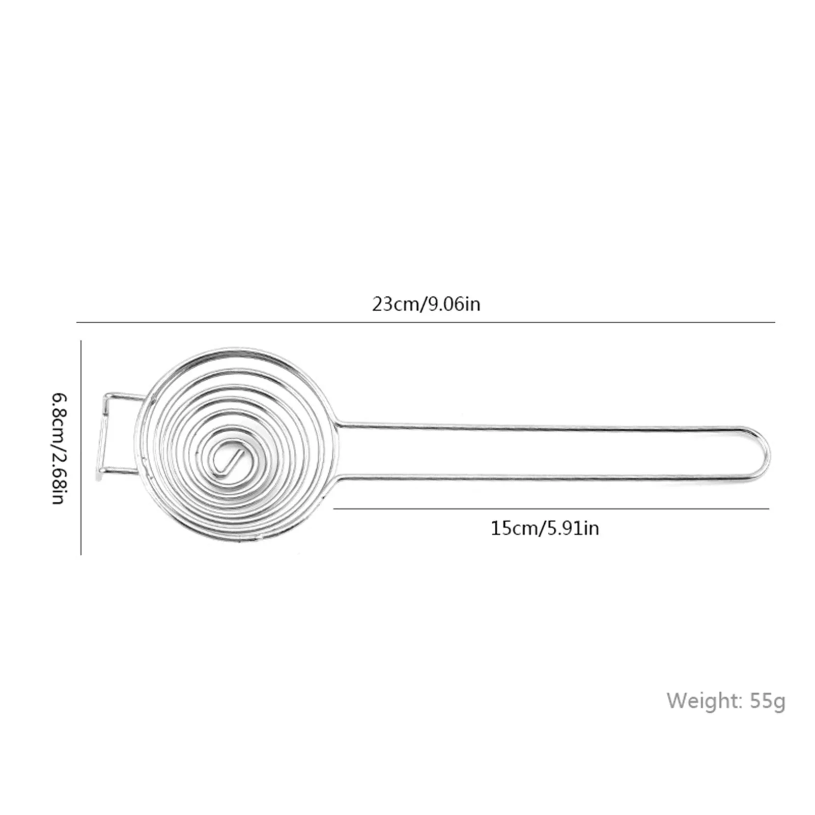 فاصل البيض مقبض طويل صفار البيض تصفية الفولاذ المقاوم للصدأ صفار البيض الأبيض غربلة تصفية البيض مقسم أداة المطبخ أداة بيكر #6
