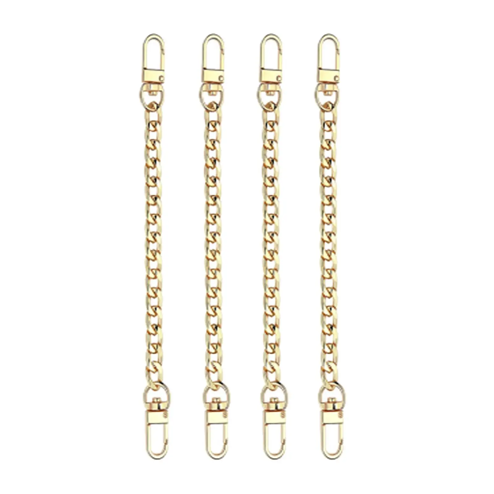 

4 Pieces Flat Chain Metal And Handbag Strap Extension / Chain Strap Accessory