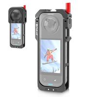 PULUZ Metal Protective Cage Rig For Insta360 X5 Housing Frame with Lens Cover Expansion Frame Accessories