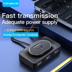 Mindpure USB 3.0 Hub 4 Ports HUB Splitter 4 in 1 with Type C Charge Power for MacBook Pro Air Huawei Mate 30 Docking Station HUB